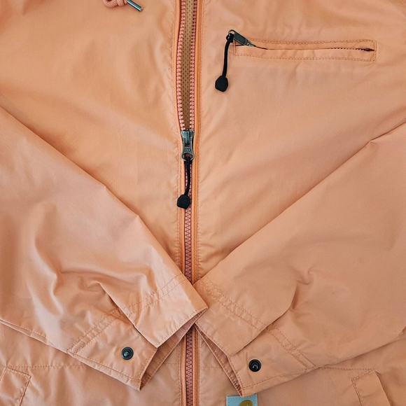 Carhartt Womens Rockford Windbreaker Jacket Rain Coat Coral Full Zip Hooded XS - Picture 14 of 16